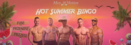 hot summer bingo with men in motion elks